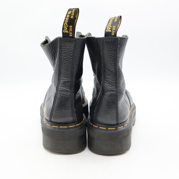 Doc Dr. Martens Sinclair Women’s Size 8 Black Leather Zip-Up Lace Platform Boots - Picture 5 of 11